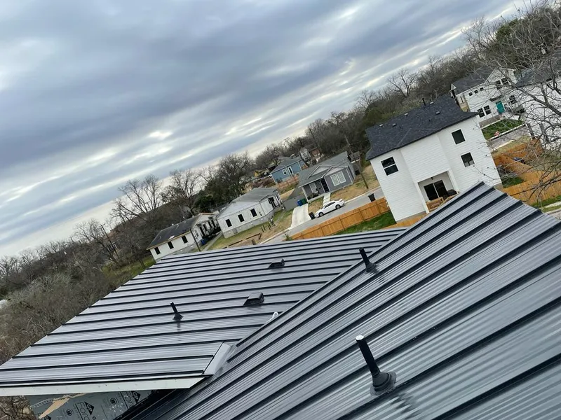 Standing seam metal roof panels with vents for Skylight Repair in South Barrington